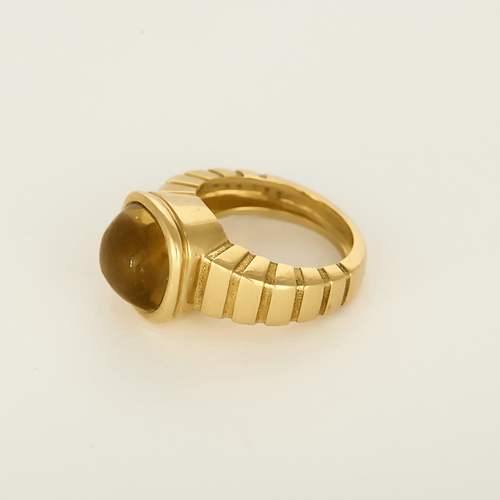 54 Van Cleef & Arpels - Facade - Bague en Or jaune 18k (750 millièmes) et Citrine 58 Facettes DV23308-1