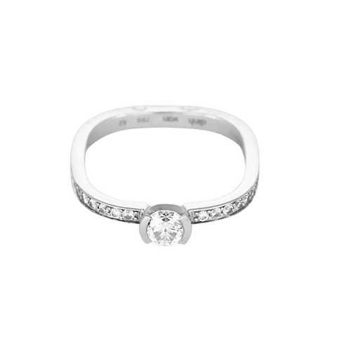 50 Dinh Van - Cube - Bague en or blanc et diamants : 0,43 carat 58 Facettes DV33900-1