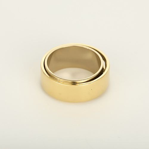 56 Bague jonc en or jaune, or blanc, diamant de taille princesse mobile 58 Facettes DV33869-7