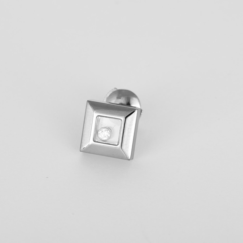 CHOPARD - Happy Diamond - Boucles d'oreilles en or blanc, diamants 58 Facettes DV33831-4