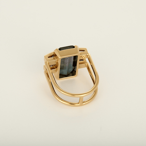 51 Bague en Or jaune 18k Tourmaline 58 Facettes DV35072-1