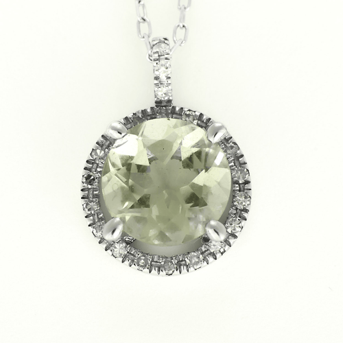 MAUBOUSSIN - Vraiment toi - Collier en or blanc, quartz vert et diamants 58 Facettes DV34658-2