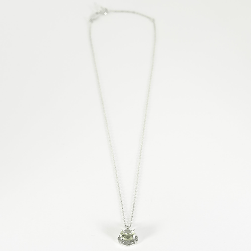 MAUBOUSSIN - Vraiment toi - Collier en or blanc, quartz vert et diamants 58 Facettes DV34658-2