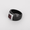 56 GUY LAROCHE - Bague en céramique noire, or blanc, rubis et diamants 58 Facettes DV34830-4