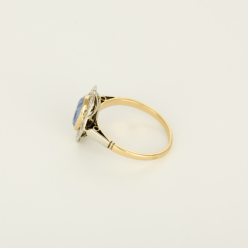 53 Bague en Or jaune & blanc 18k Saphir and Diamant 58 Facettes DV20601-4