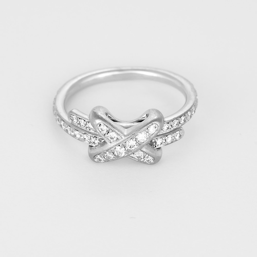 Bague 50 CHAUMET - Liens - Délicate bague en or blanc 18K (750 millièmes) 58 Facettes DV32854-1