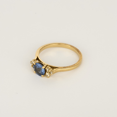 Bague 53 GEMMYO - Baby Everbloom - Bague en or jaune et saphir 58 Facettes DV34199-1