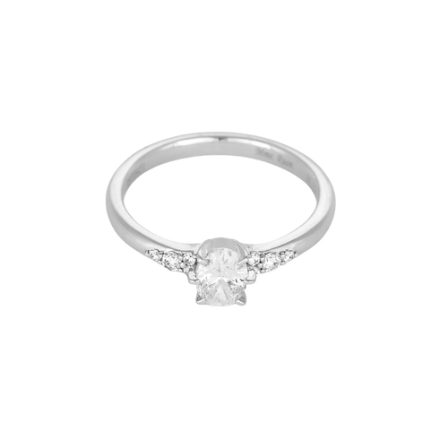 Bague 45 Élégante bague solitaire en or blanc 18K diamant 58 Facettes DV34833-1