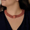 Collier Collier camée en corail rouge, et or jaune. Napoléon III 58 Facettes DV11015-6