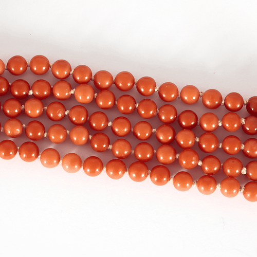 Collier Collier camée en corail rouge, et or jaune. Napoléon III 58 Facettes DV11015-6
