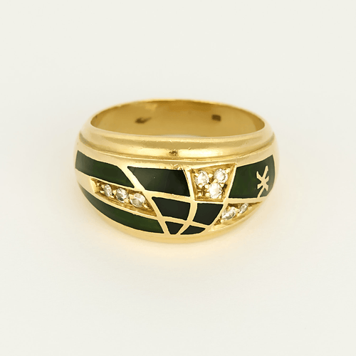 Bague 54 Bague Korloff en or jaune, émaux et diamants 58 Facettes DV34751-2