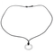 Pendentif Dinh Van - Cible - Élégant pendentif en or blanc, diamants sur cordon noir 58 Facettes DV32132-1