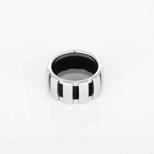 Bague 49 CHAUMET - Class one - Bague en or blanc et diamant, caoutchouc 58 Facettes DV35112-2