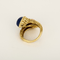 Bague Toi et moi en or jaune, lapis lazuli et corail rose