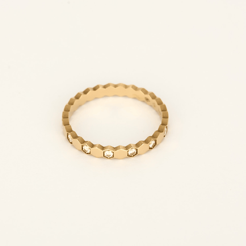 Bague 51 CHAUMET - BEE MY LOVE - Alliance en or rose et diamants 58 Facettes DV33525-2