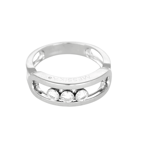 Bague 53 Messika -  Move - Grand Modèle - Bague en or gris et diamants 58 Facettes DV35115-1