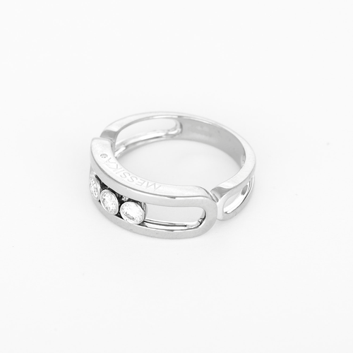 Bague 53 Messika -  Move - Grand Modèle - Bague en or gris et diamants 58 Facettes DV35115-1