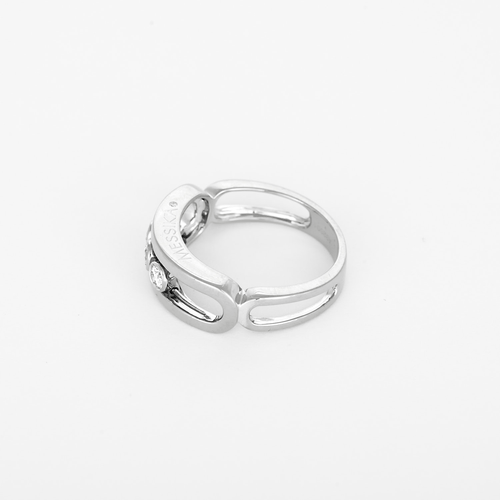 Bague 53 Messika -  Move - Grand Modèle - Bague en or gris et diamants 58 Facettes DV35115-1