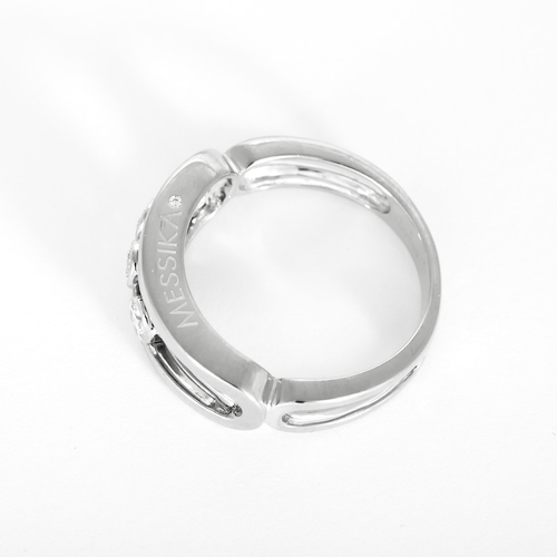 Bague 53 Messika -  Move - Grand Modèle - Bague en or gris et diamants 58 Facettes DV35115-1