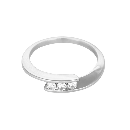 Bague 52 Bague en or blanc et diamants : 0,15 carat 58 Facettes DV34850-1