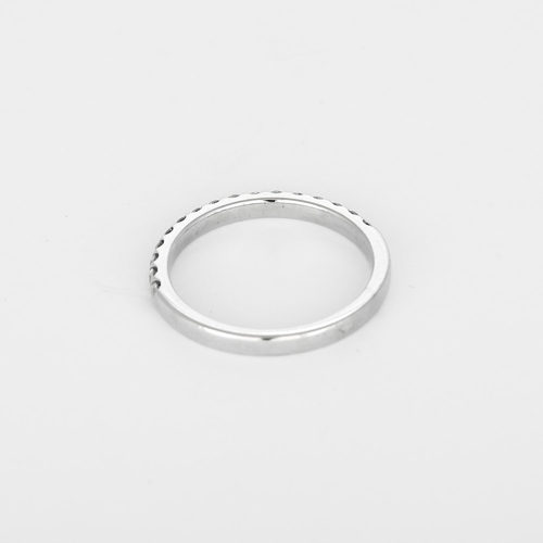 Bague 52 Demie-alliance en or blanc et diamants 58 Facettes DV34850-2