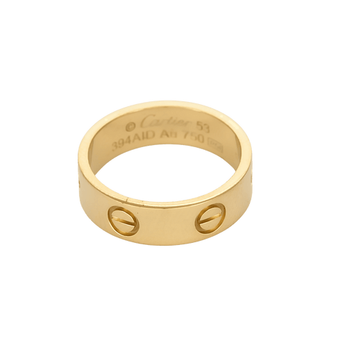 Bague 53 CARTIER - LOVE - Classique - Anneau en or jaune 58 Facettes DV35038-1