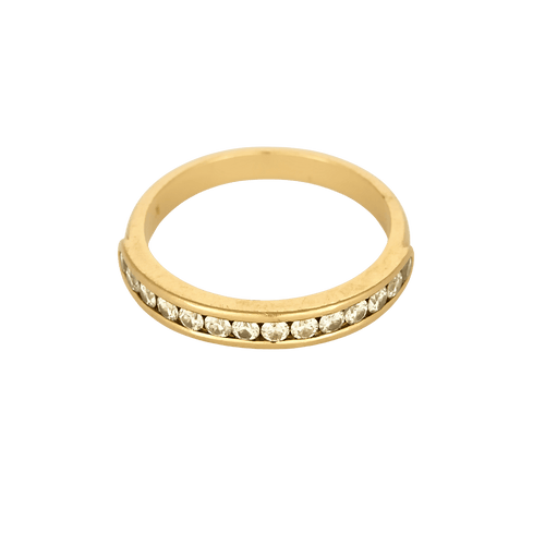 Bague 58 Demie alliance en or jaune 18K 58 Facettes DV35068-2