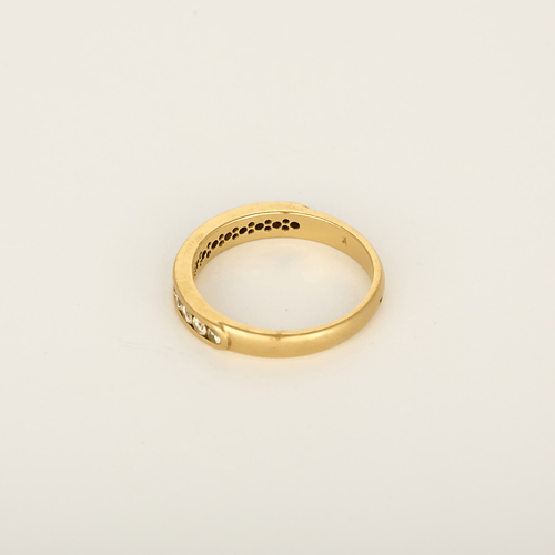 Bague 58 Demie alliance en or jaune 18K 58 Facettes DV35068-2