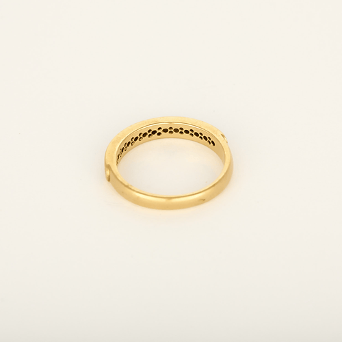 Bague 58 Demie alliance en or jaune 18K 58 Facettes DV35068-2
