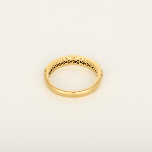 Bague 58 Demie alliance en or jaune 18K 58 Facettes DV35068-2