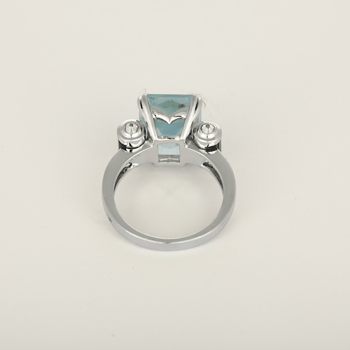 Bague 55 Mauboussin - Couleur Baiser - Bague en or blanc, topaze, cordièrites et diamants 58 Facettes DV0502-6
