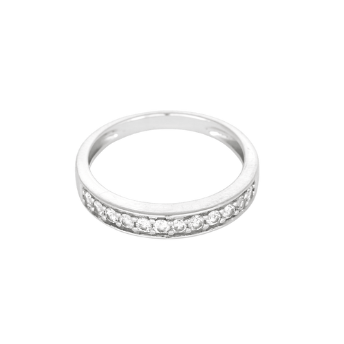 Bague 51 Demie Alliance or blanc  et diamants 58 Facettes DV35240-2