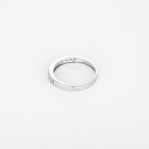 Bague 51 Demie Alliance or blanc  et diamants 58 Facettes DV35240-2