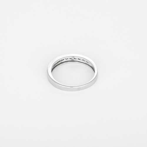 Bague 51 Demie Alliance or blanc  et diamants 58 Facettes DV35240-2