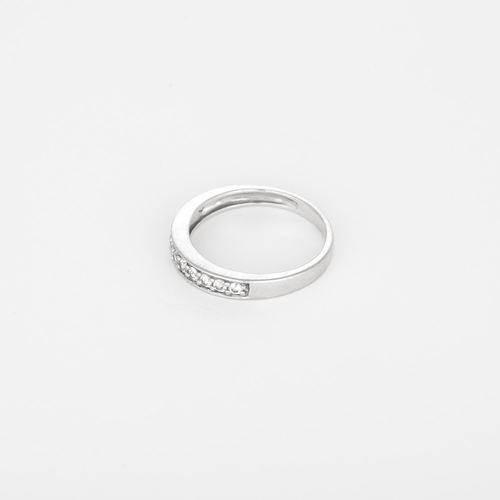 Bague 51 Demie Alliance or blanc  et diamants 58 Facettes DV35240-2