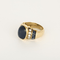 Bague 55 Bague en Or jaune 18k (750 millièmes) et Saphir, diamants 58 Facettes DV31672-25