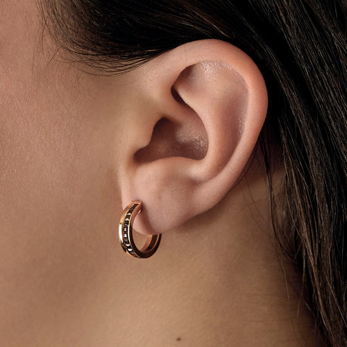 Boucles d'oreilles BOUCHERON - Quatre, Petit Modèle - Boucles d'oreilles en or rose et pvd marron 58 Facettes DV35290-1