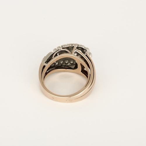 Bague 56 Bague en Or jaune 18k (750 millièmes) et Platine et Diamants 58 Facettes DV31672-23