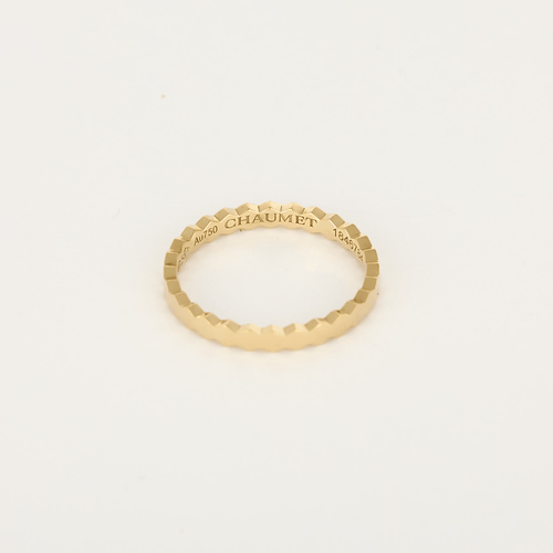 Bague 51 Chaumet - modèle Bee My Love- Alliance en or jaune 58 Facettes DV33525-1