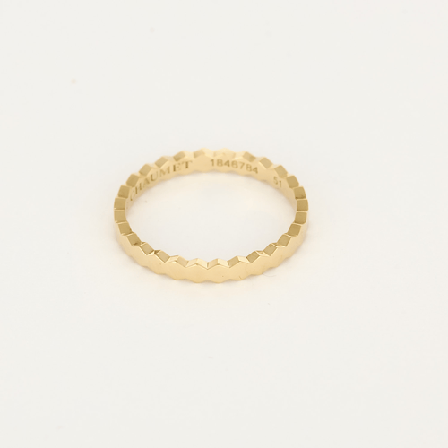 Bague 51 Chaumet - modèle Bee My Love- Alliance en or jaune 58 Facettes DV33525-1