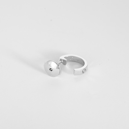 Boucles d'oreilles CARTIER- LOVE - Créole en or gris. PM 58 Facettes DV35629-1