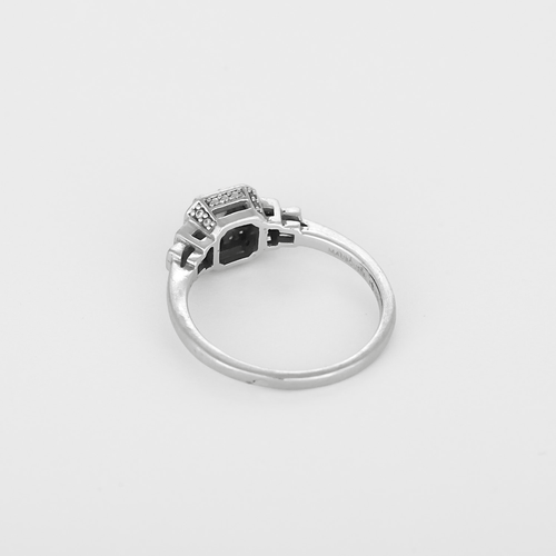 Bague 54 MAUBOUSSIN - UN AUTOMNE 1930 n°2 - Bague en or gris et diamants 58 Facettes DV34738-1