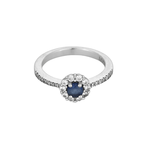 Bague 47 PERIGOT - Bague en or blanc 18K & Saphir 58 Facettes DV35292-2