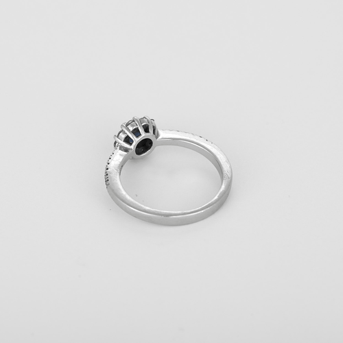 Bague 47 PERIGOT - Bague en or blanc 18K & Saphir 58 Facettes DV35292-2