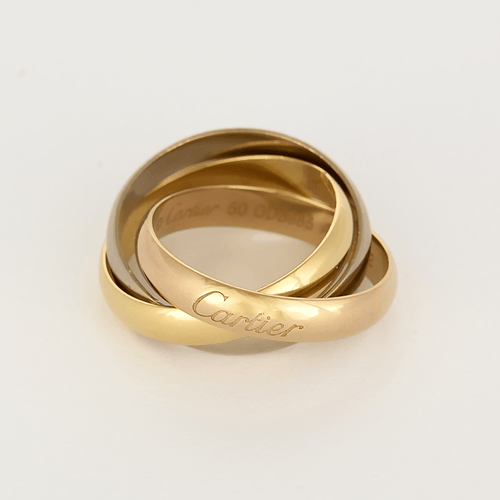 Bague 50 CARTIER - Trinity Classique -  Bague trois ors 58 Facettes DV35673-1