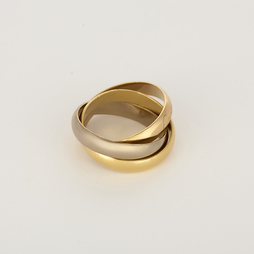 Bague 50 CARTIER - Trinity Classique -  Bague trois ors 58 Facettes DV35673-1