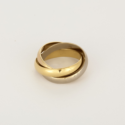 Bague 50 CARTIER - Trinity Classique -  Bague trois ors 58 Facettes DV35673-1