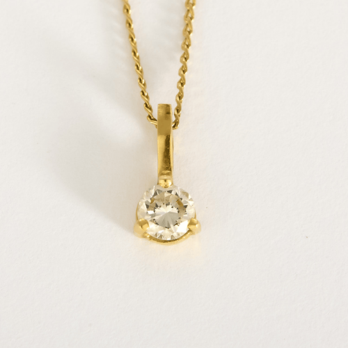 Collier Collier en or jaune et pendentif diamant 0.10 carat environ 58 Facettes DV0988-19