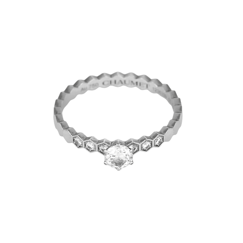 CHAUMET - Bague en or blanc et diamant