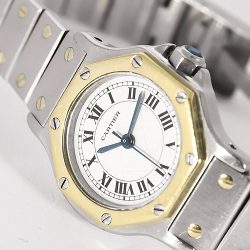 Cartier Montre Santos Octogonal en or jaune et acier